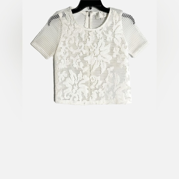 J.O.A. Los Angeles White Cropped Top - Picture 1 of 3